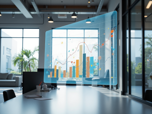 办公室工作场景，电脑屏幕显示代码界面，人工智能相关图表，现代办公环境