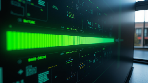 机器学习流水线管理界面，显示模型训练流程，管道状连接，科技感设计